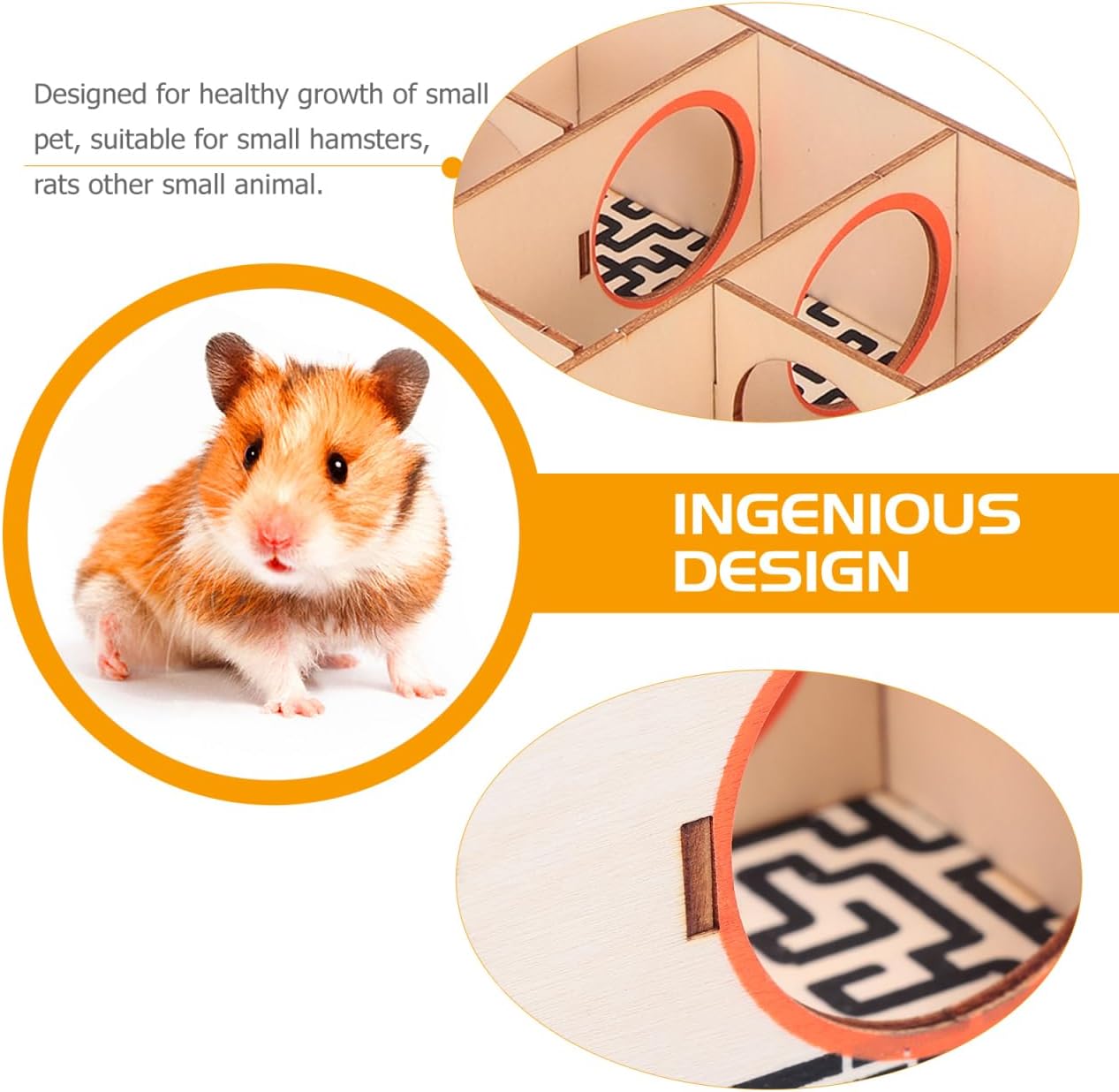 Hemobllo Hamster Maze Tunnel Pet Activity Toy for Dwarf Hamsters Mice and Small Animals Maze Hideout for Exercise and Exploration 7.79 X 6.10 X 2.36 in