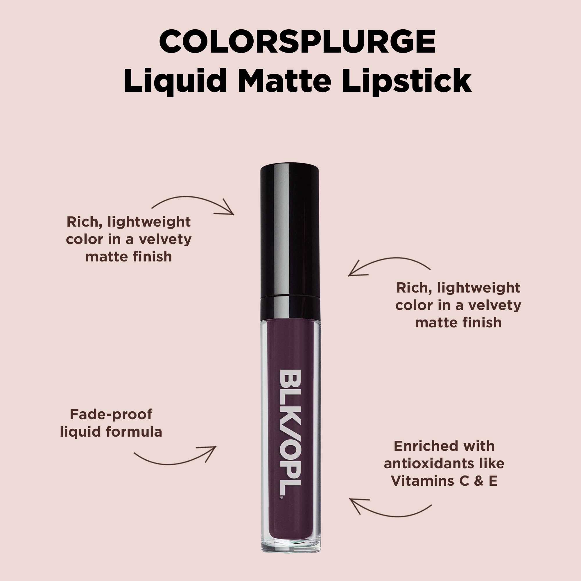 Amazon.com : Black Opal BLK/OPL COLORSPLURGE Liquid Matte Lipstick