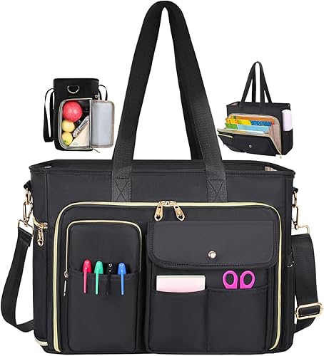 Miniatura 9 de ESTARER Bolsa tote para profesores para mujer, 2 piezas, bolsa de trabajo para computadora portátil de 15.6 pulgadas, bolsa de computadora con