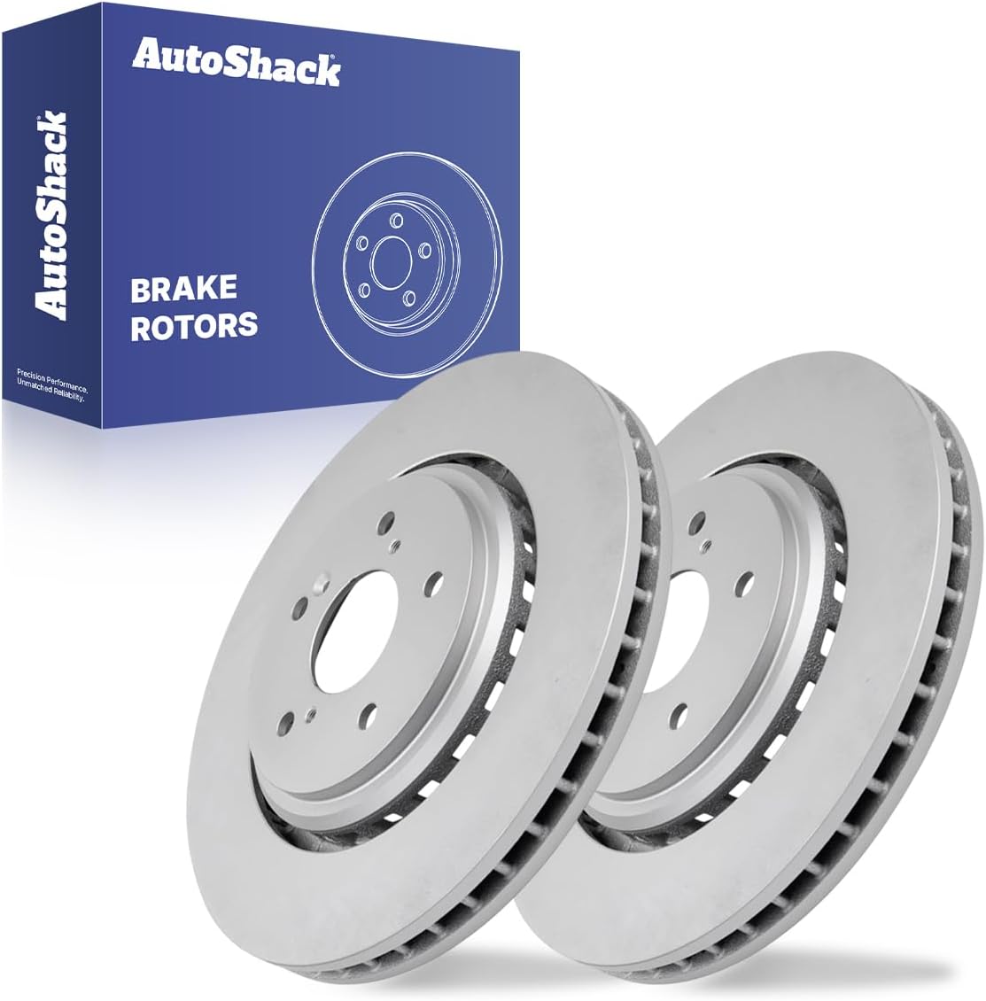 AutoShack Front Vented Coated Brake Rotors 2-PC Set Replacement for 2015-2020 Acura TLX 2014-2016 Acura MDX ArmorStop 12.6" (320 mm)