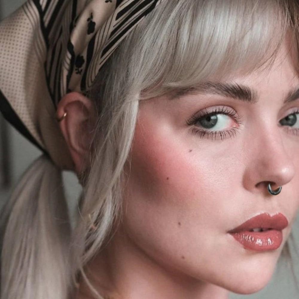 MOQIKAKA16G 8mm Septum Rings - Stainless Steel Segment Nose Rings for Women Men - Hinged Segment Nose Helix Cartilage Clicker Hoop Earrings for Daith Rook Tragus Piercing - Image 2