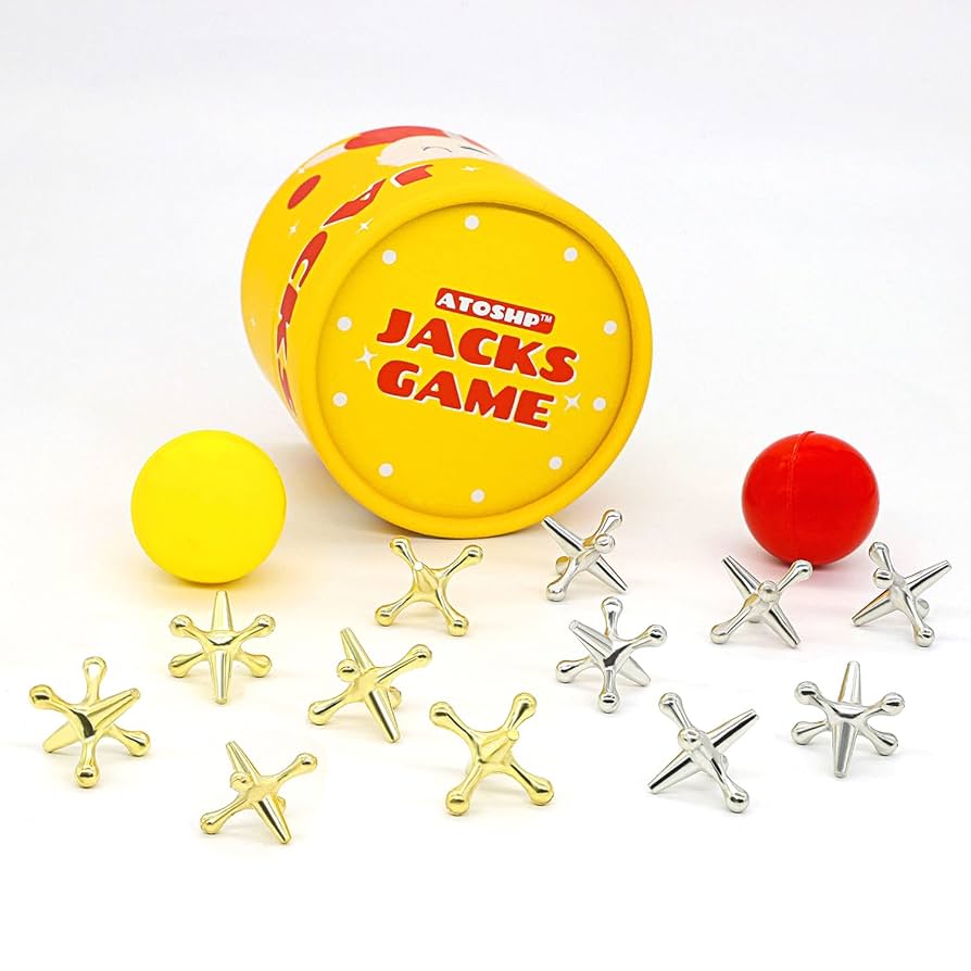 Amazon.com: ATOSHP Jacks Game with Ball, Retro Toys, 12