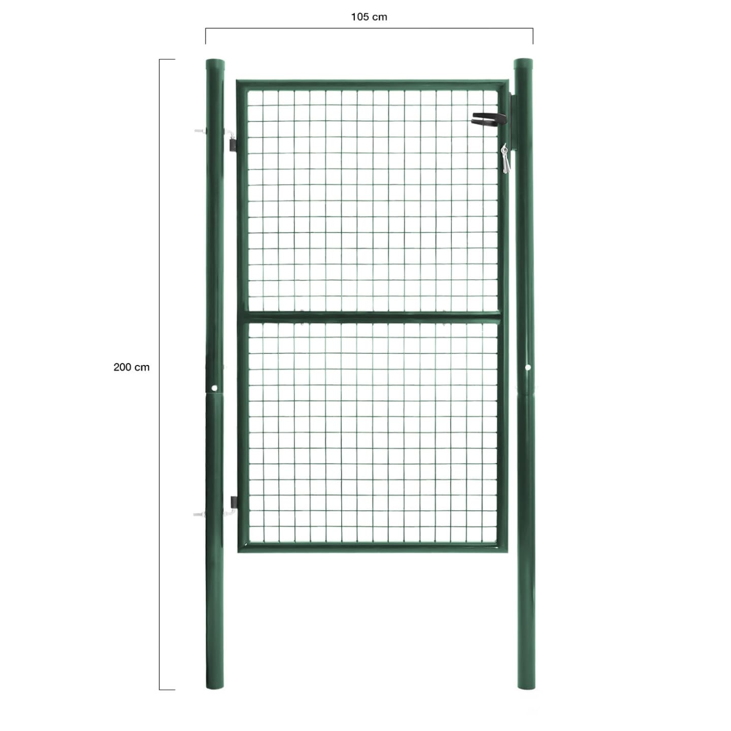 IDMarket - Gartentor 105 x 150 cm aus grünem Stahl mit Schloss und Griff