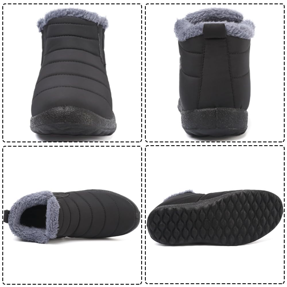 Bottes de Neige Fille Bottes Hiver Doublée De Fourrure Chaud Bottes Imperméable Confort Bottines Garçon Extérieur Antidérapant Chaussures de Marche