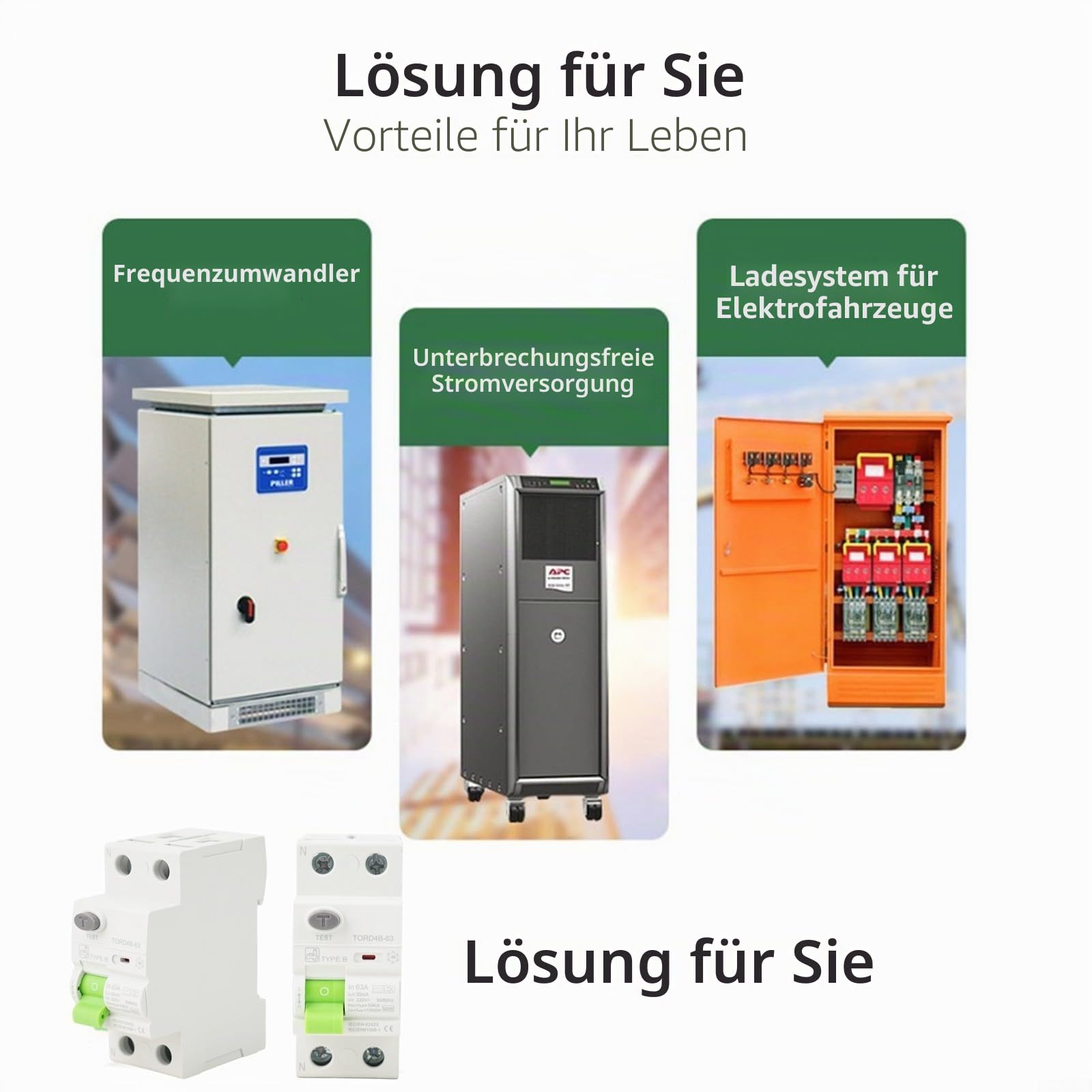 Zuverlässiger Typ B Leitungsschutzschalter RCD DC Elektrisch 2P 63A 30MA Ausschaltleistung Typ B RCD Leitungsschutzschalter für schwere elektrische Lasten