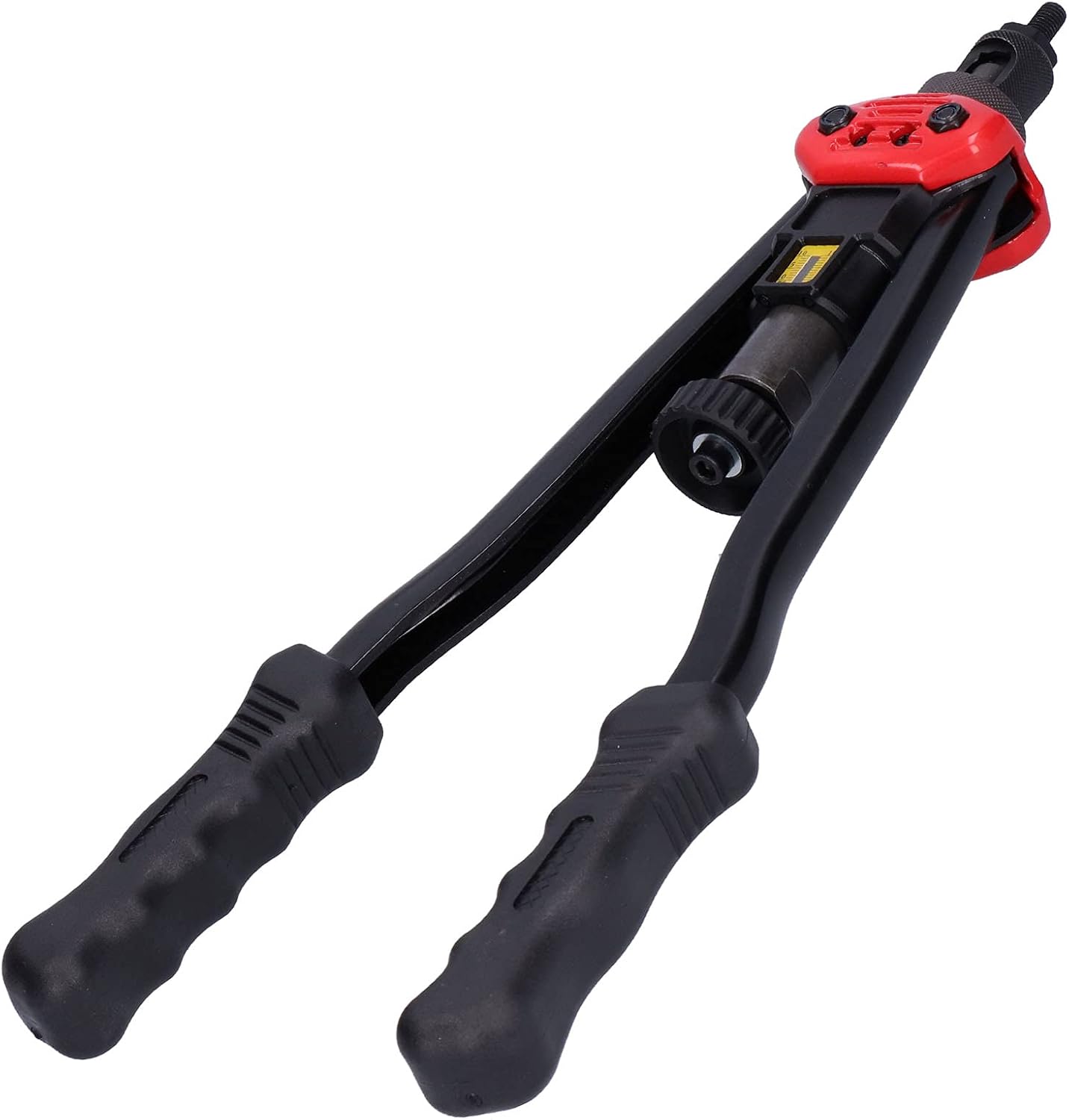 Hyuduo BT-607 Stainless Steel Rivet Gun Kit M3-M10 Riveter Set with Multiple Heads Soft Rubber Handle