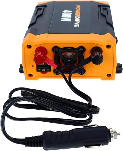 Miniatura 4 de PowerDrive PWD400 - Inversor de corriente de 400 vatios de 12 V CC a 110 V CA con 2 salidas y 2 puertos