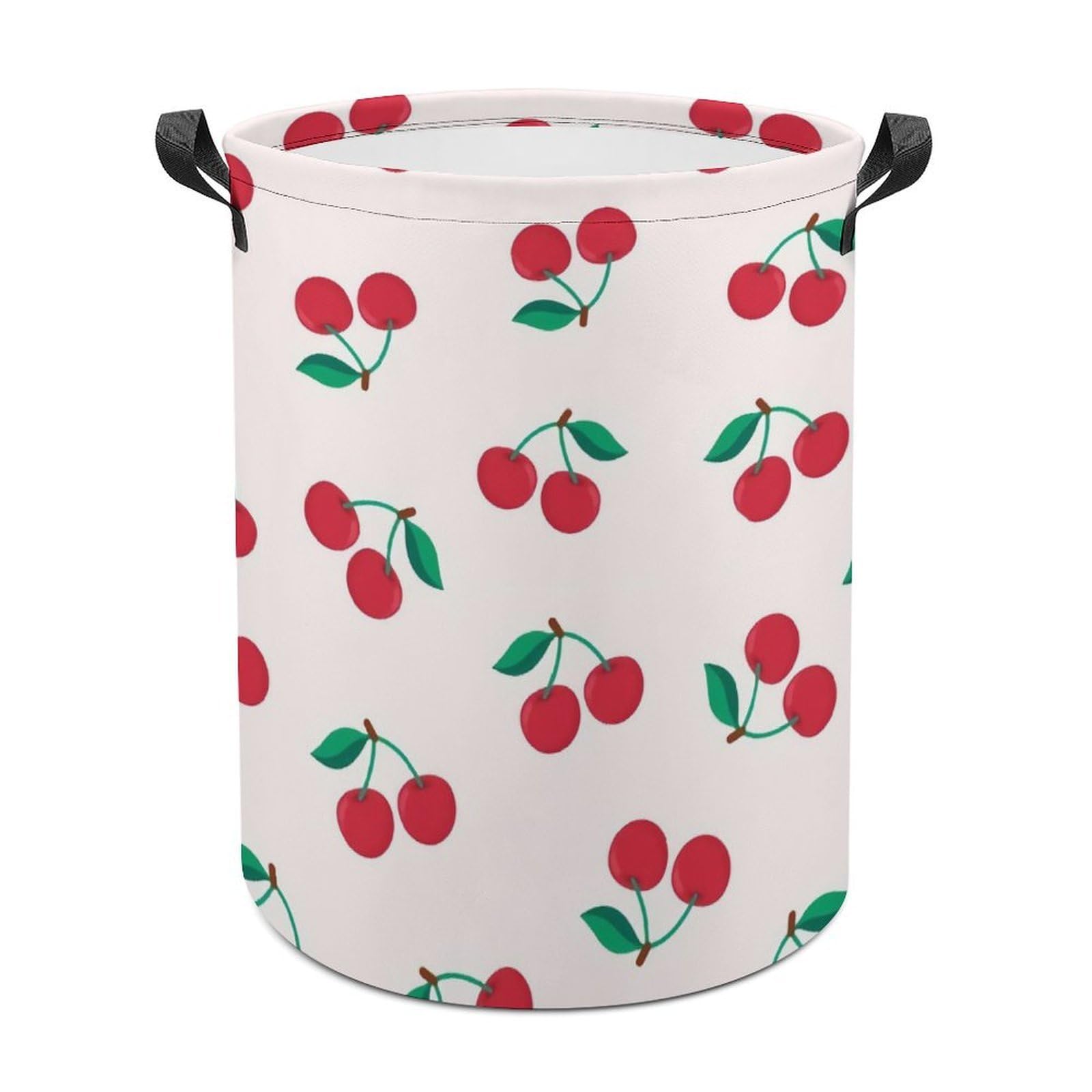 Red Cherry Laundry Basket, Dirty Clothes Basket, Bathroom, Home Decor 44x35cm
