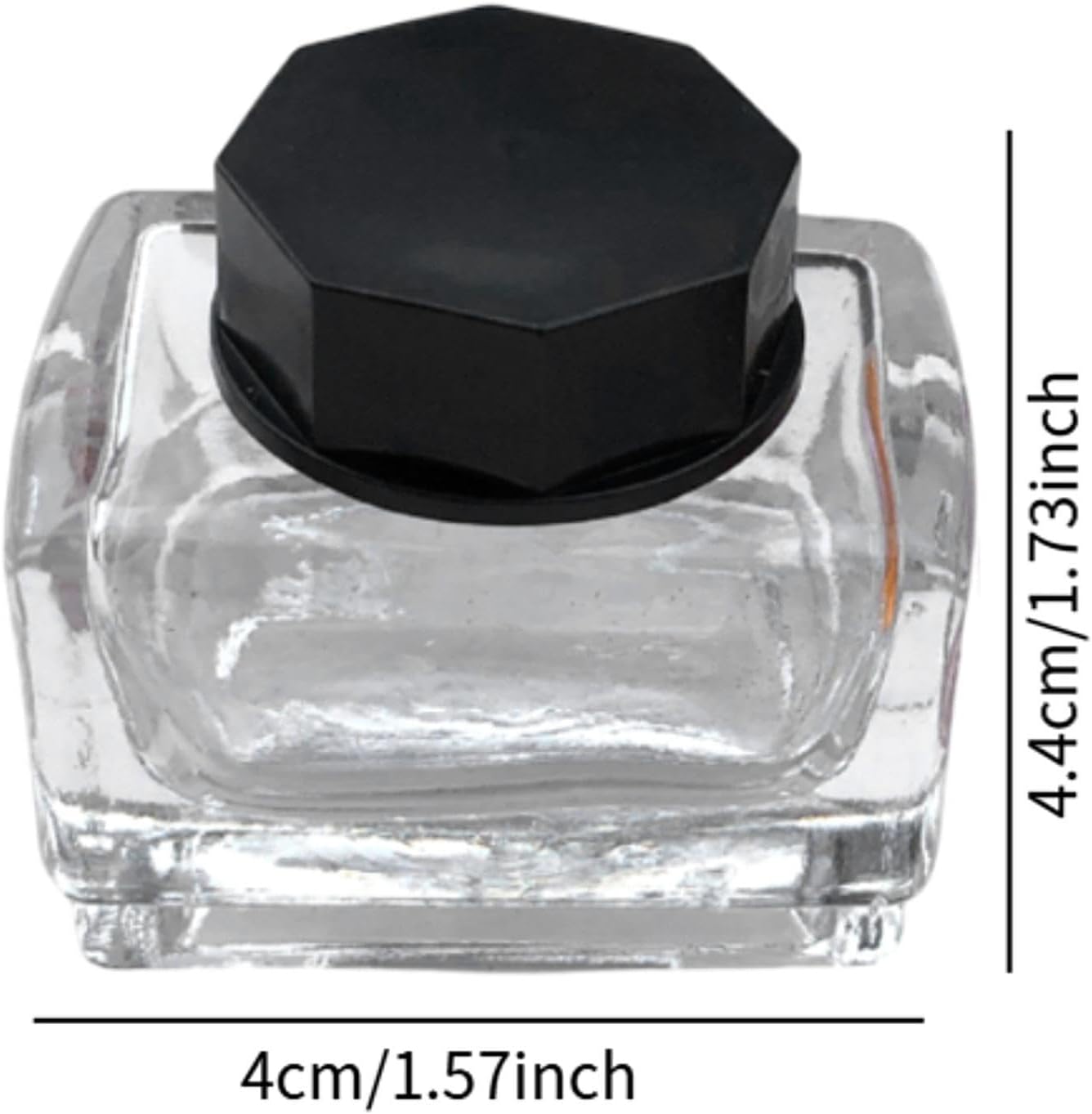 2Pcs Empty Ink Bottles Glass Bottles Clear Jar Bottles Pigment Container with Cap Storage Bottles for DIY Art Crafts Liquid
