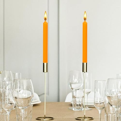 Miniatura 10 de Wrcevtor Juego de 4 velas cónicas de 10 pulgadas  7.5 horas de combustión limpia sin perfume, para bodas, fiestas, decoración del hogar y ocasiones