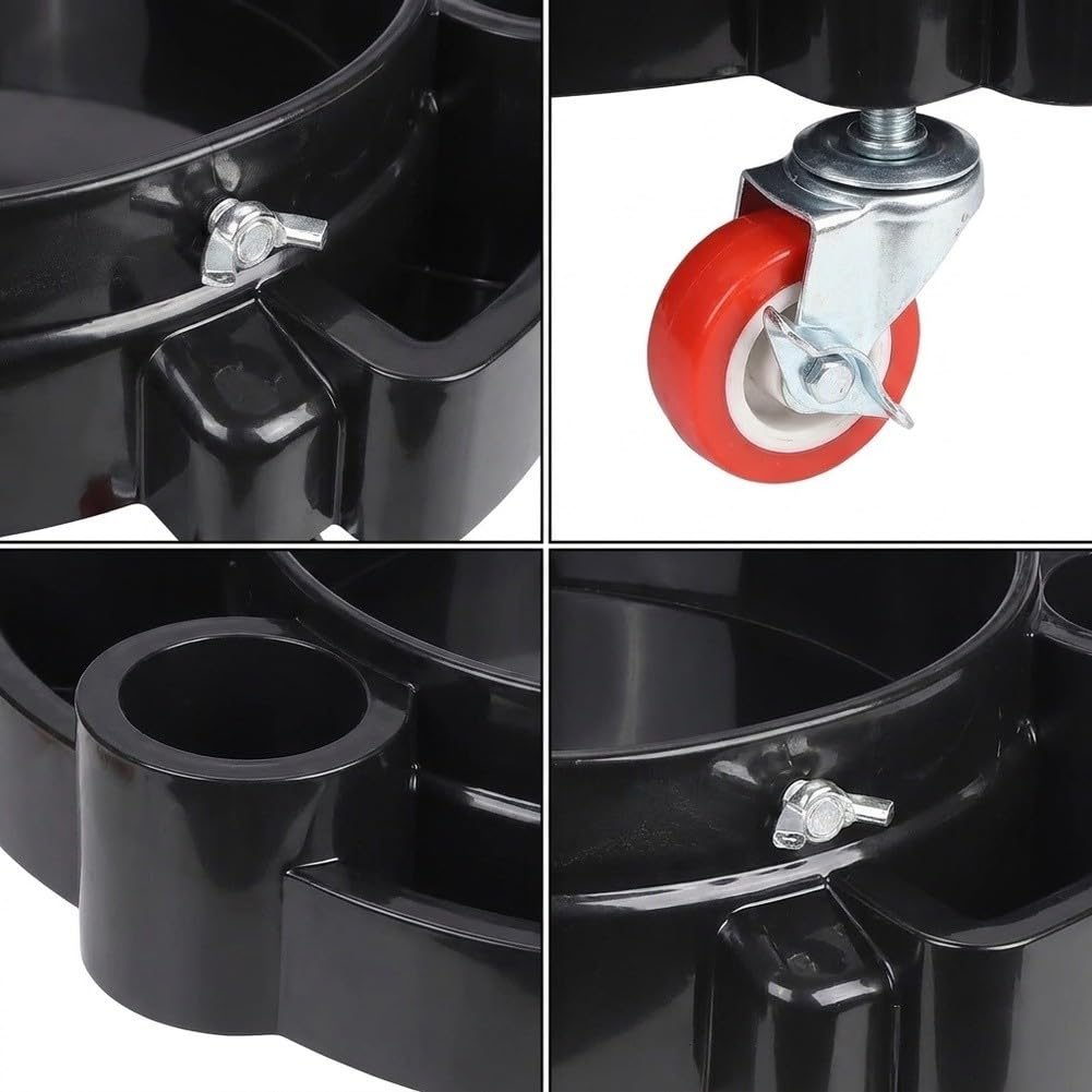 Base con para ruedas para 5 Galones Movilidad para fácil Base(Black)