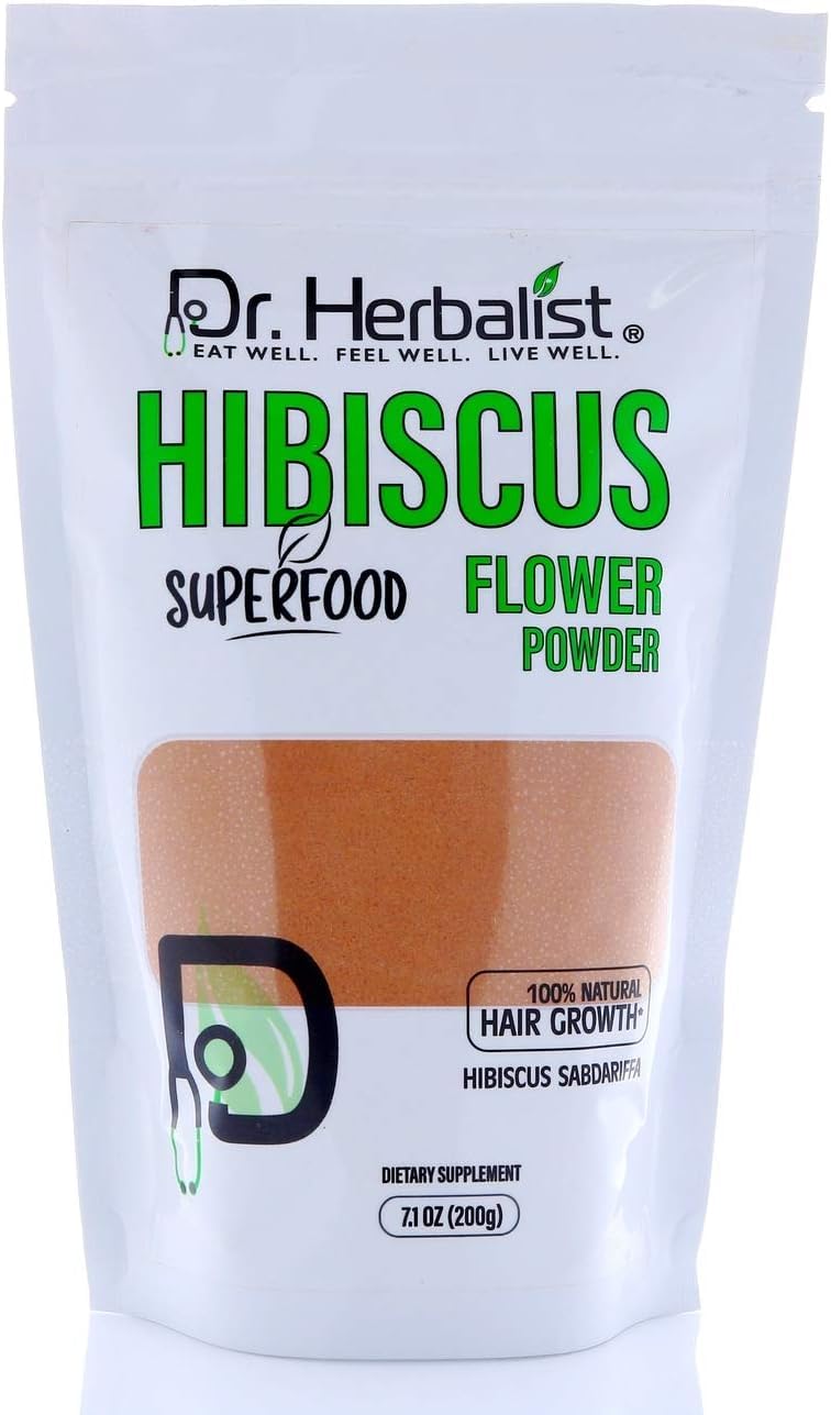 Dr. HERBALIST Hibiscus Powder 200g, Hibiscus rosa-sinensis, Halal