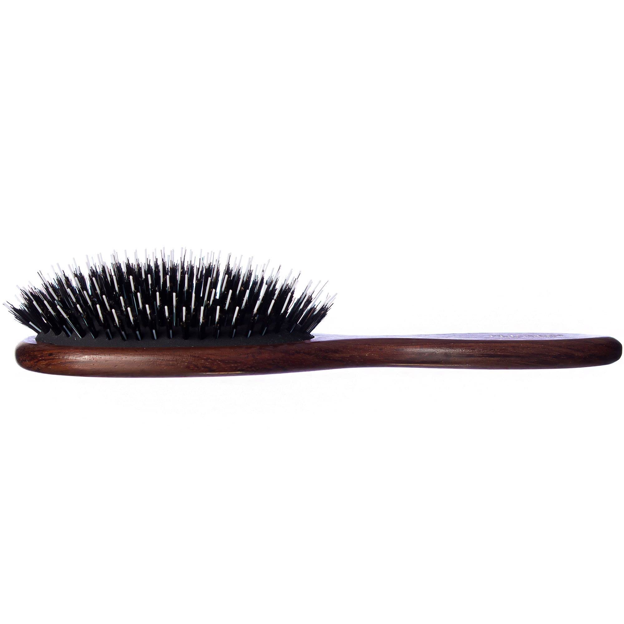 Plisson - Cepillo neumático para mujeres y hombres, modelo grande, cepillo tradicional, madera natural, cerdas de jabalí puras, nudos de nailon, fabricado en Francia