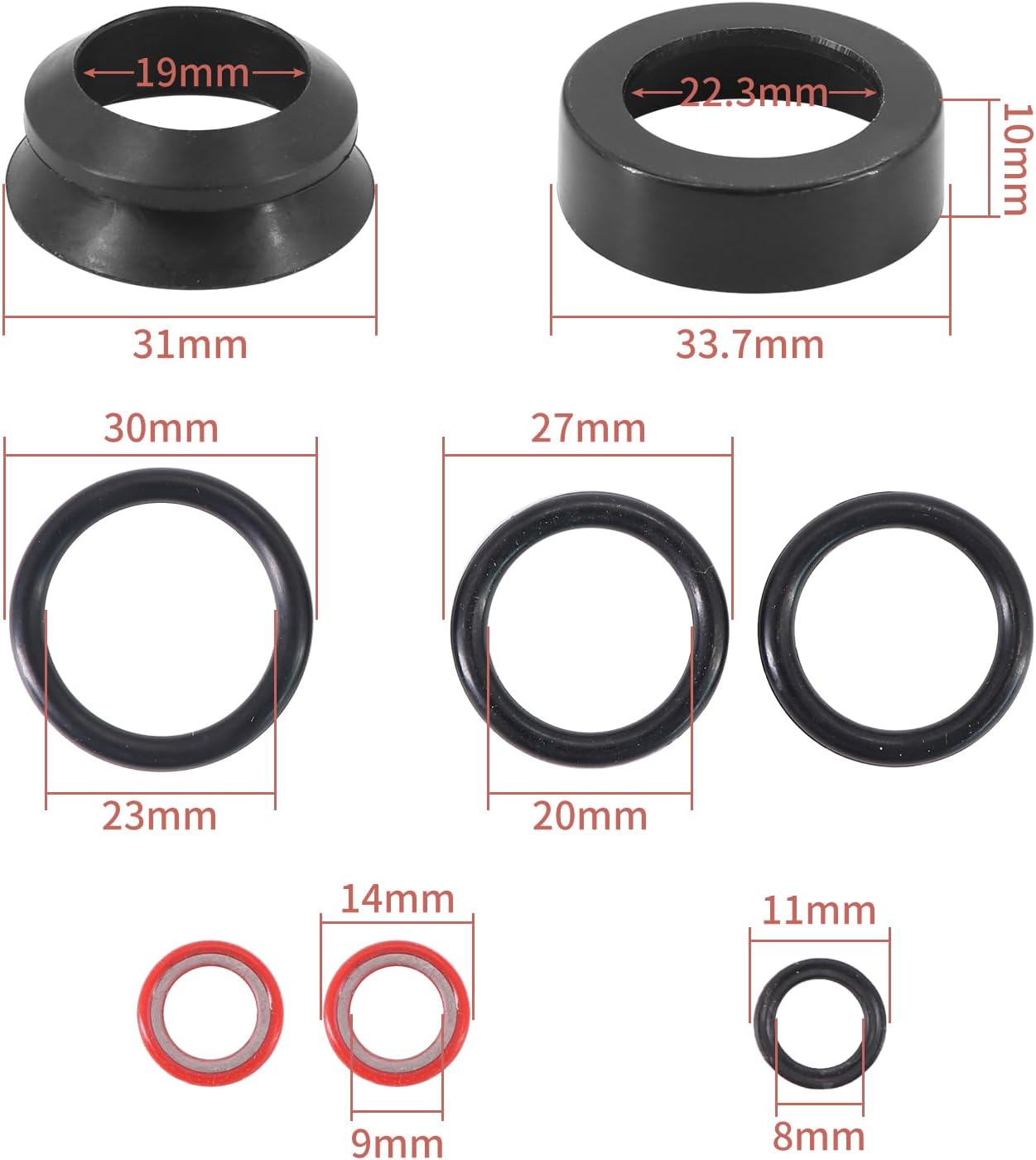 Dokili 8M0100526 Water Pump Repair Kit with Impeller for Mercury Mariner 75-250 HP Outboards MerCruiser Alpha One Gen 2 Stern Drives 47-43026Q06 8M0100527 47-8M0100526