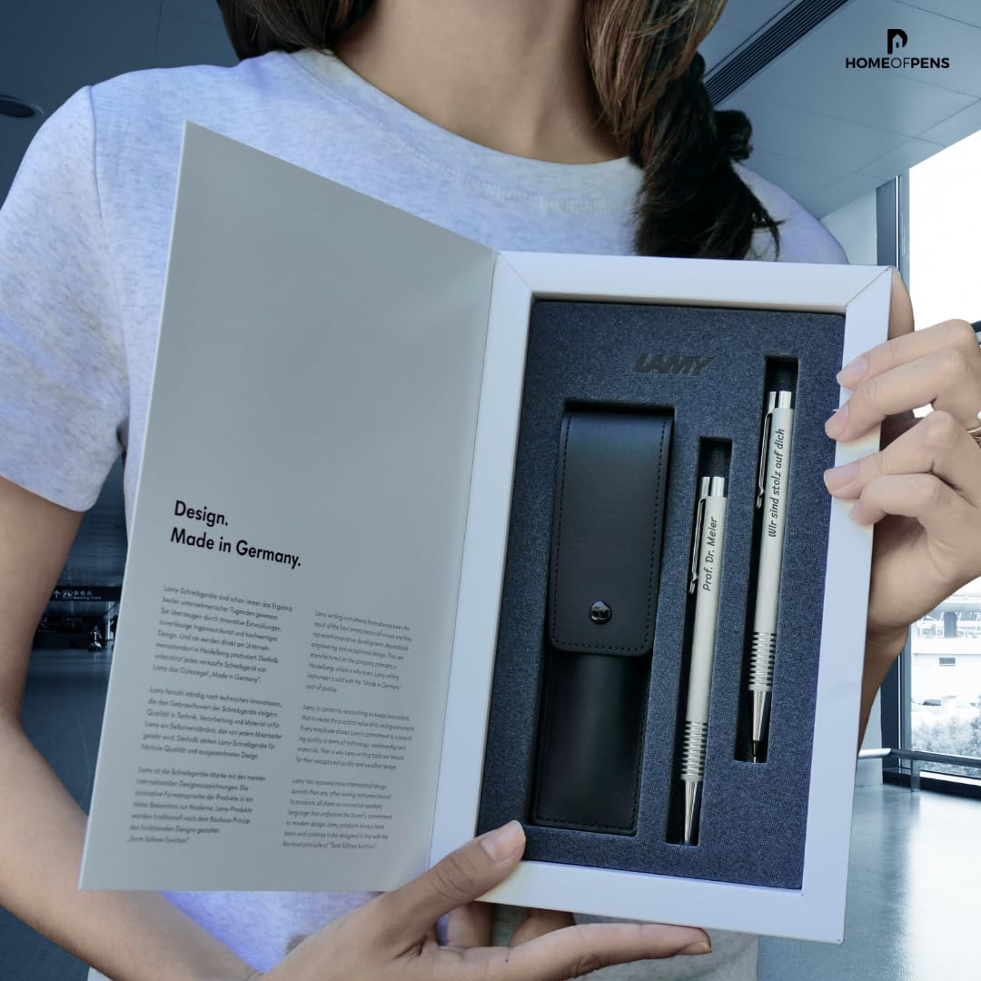 Lamy Geschenk-Set logo brushed Kugelschreiber + Bleistift 106/206 inkl. Laser-Gravur
