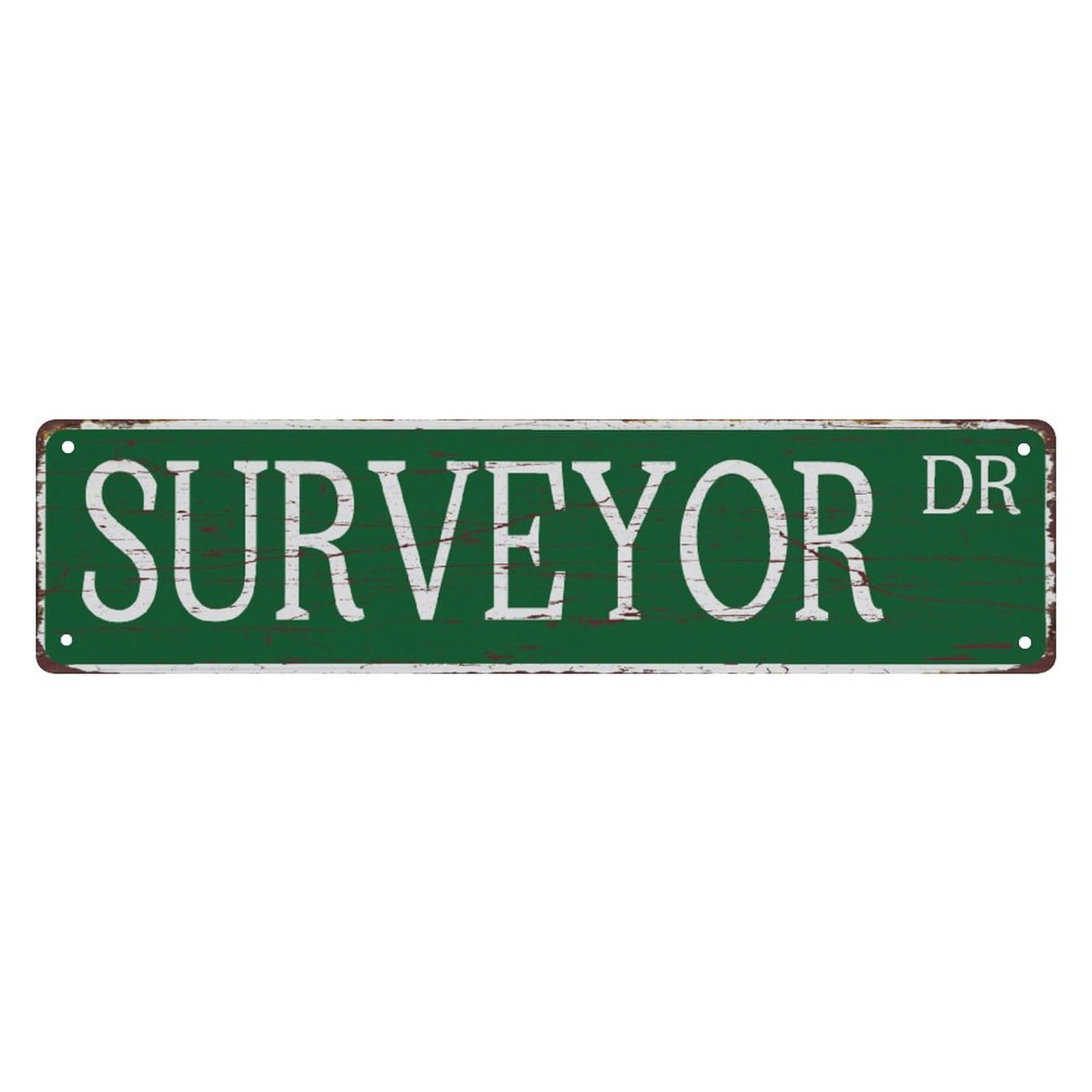 Surveyor Vintage Tin Signs Aluminum Metal Sign For Bedroom Kitchen Garden Wall Bab Club Coffee Hanging Home Decor 4x16 Inch