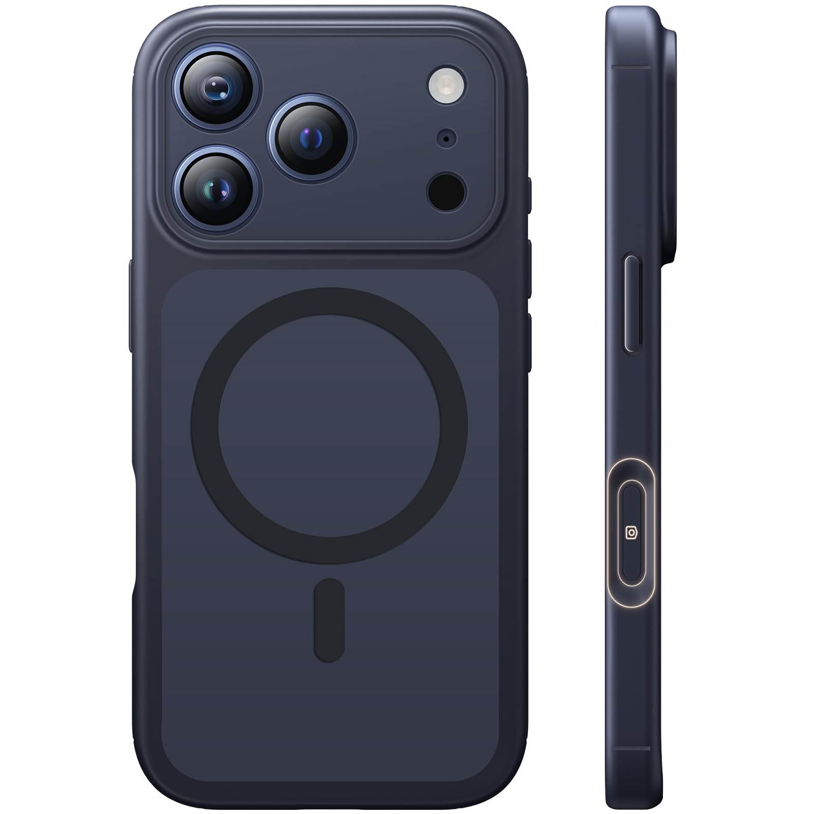TAURI für iPhone 17 Pro Hülle 6,3" mit Vollständiger Kameraschutz, Kompatibel mit MagSafe, Mattrückseite, [Kameratasten- Schutz], Stoßfest Militärstandard Magnetisch Handyhülle - Schwarz