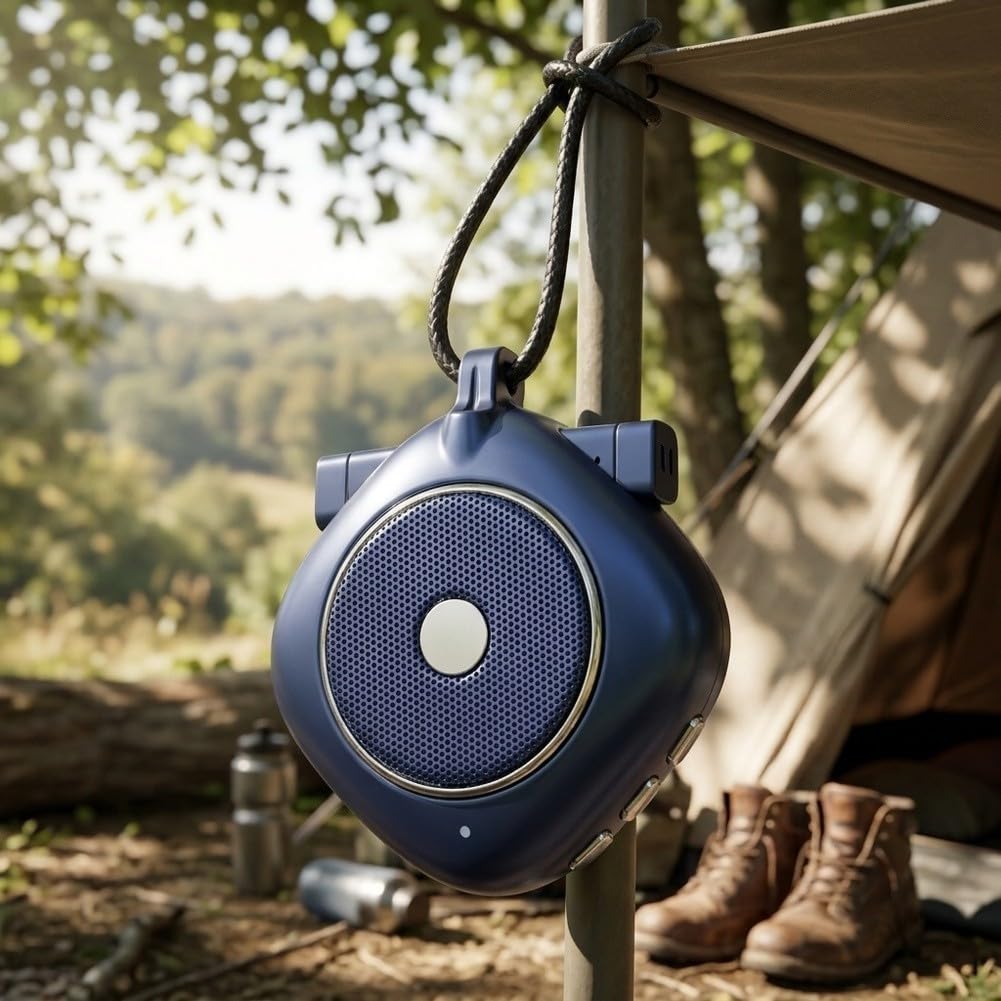 Altoparlante wireless portatile con tecnologia di traduzione live AI | Traduzione AI in tempo reale, supporta più lingue, uscita vocale chiara, connettività wireless, essenziale da viaggio (blu)