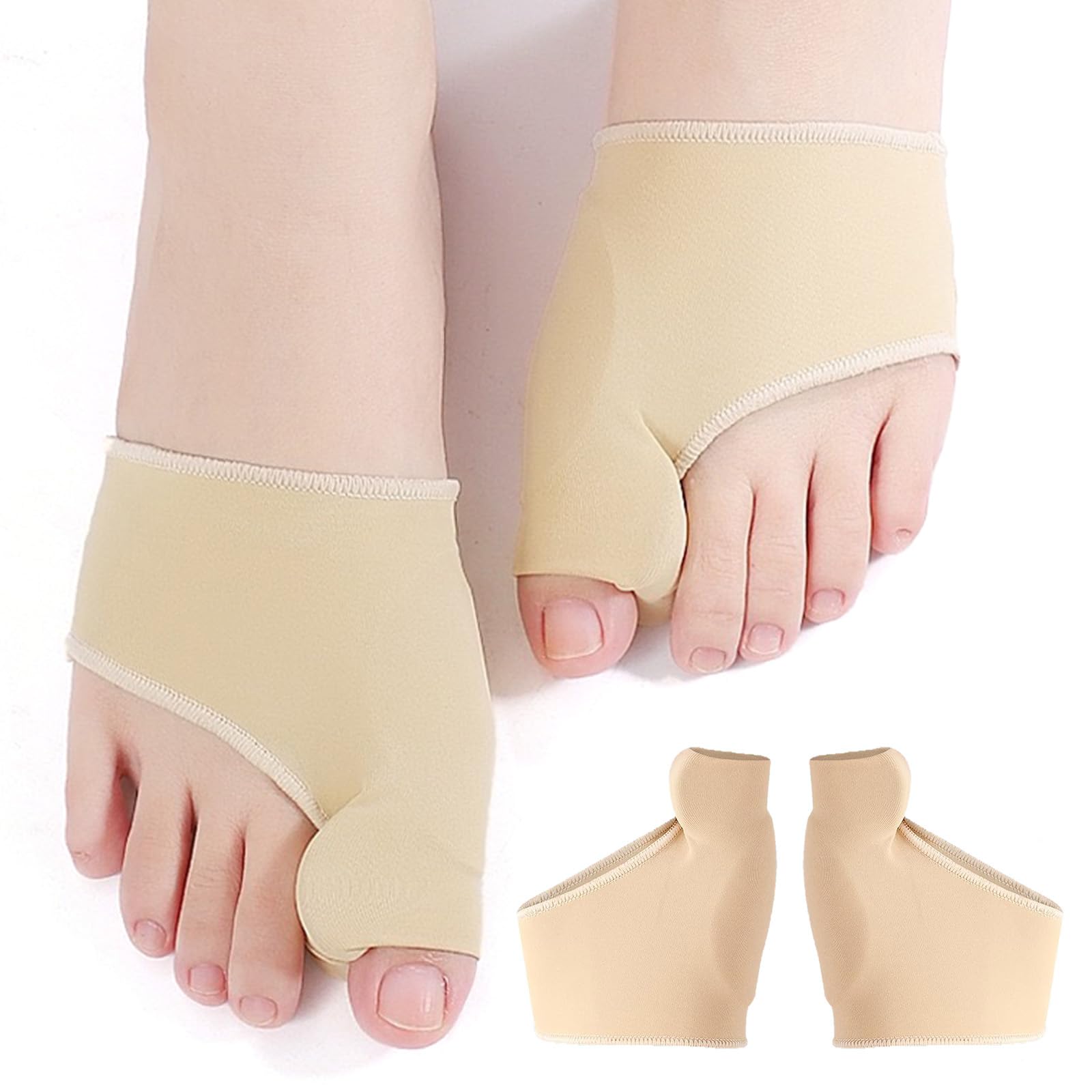 2 pezzi Alluce Valgo Hammer Toe Calzini Separatore Protezione Alluce Silicone Supporto per Piedi