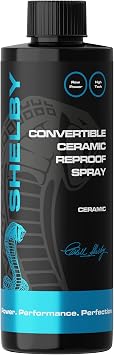 Shelby Car Care Convertible Ceramic Reproofing Spray 250ml, protects convertible fabrics from rain, provides suppleness and UV protection