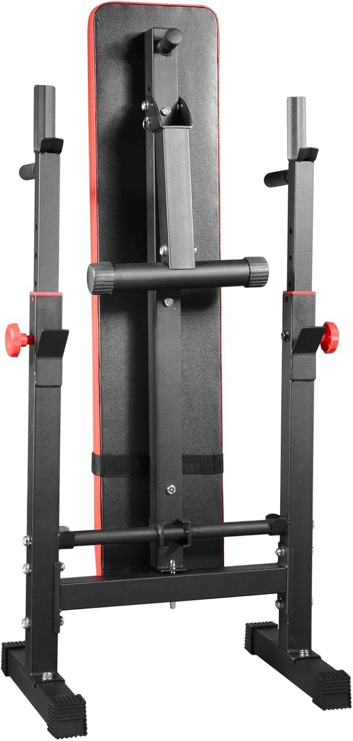 TrainHard Multi Hantelbank Blackcombo klappbar mit Lang- und Kurzhantelstange und 50kg Hantelscheiben