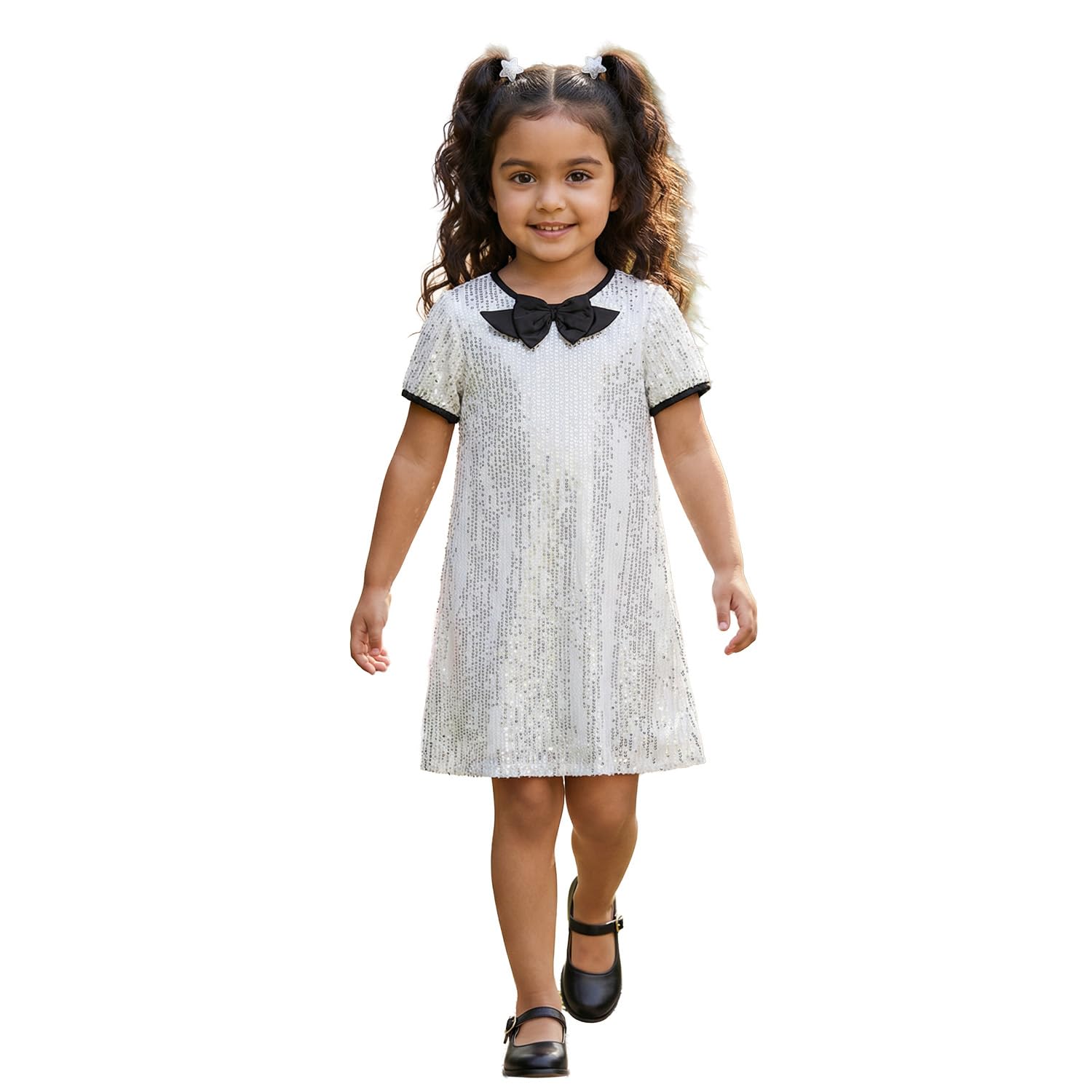 Nautinati Girls A-Line Party Dress with Sequin Details | Age 2-10 Years-image-40