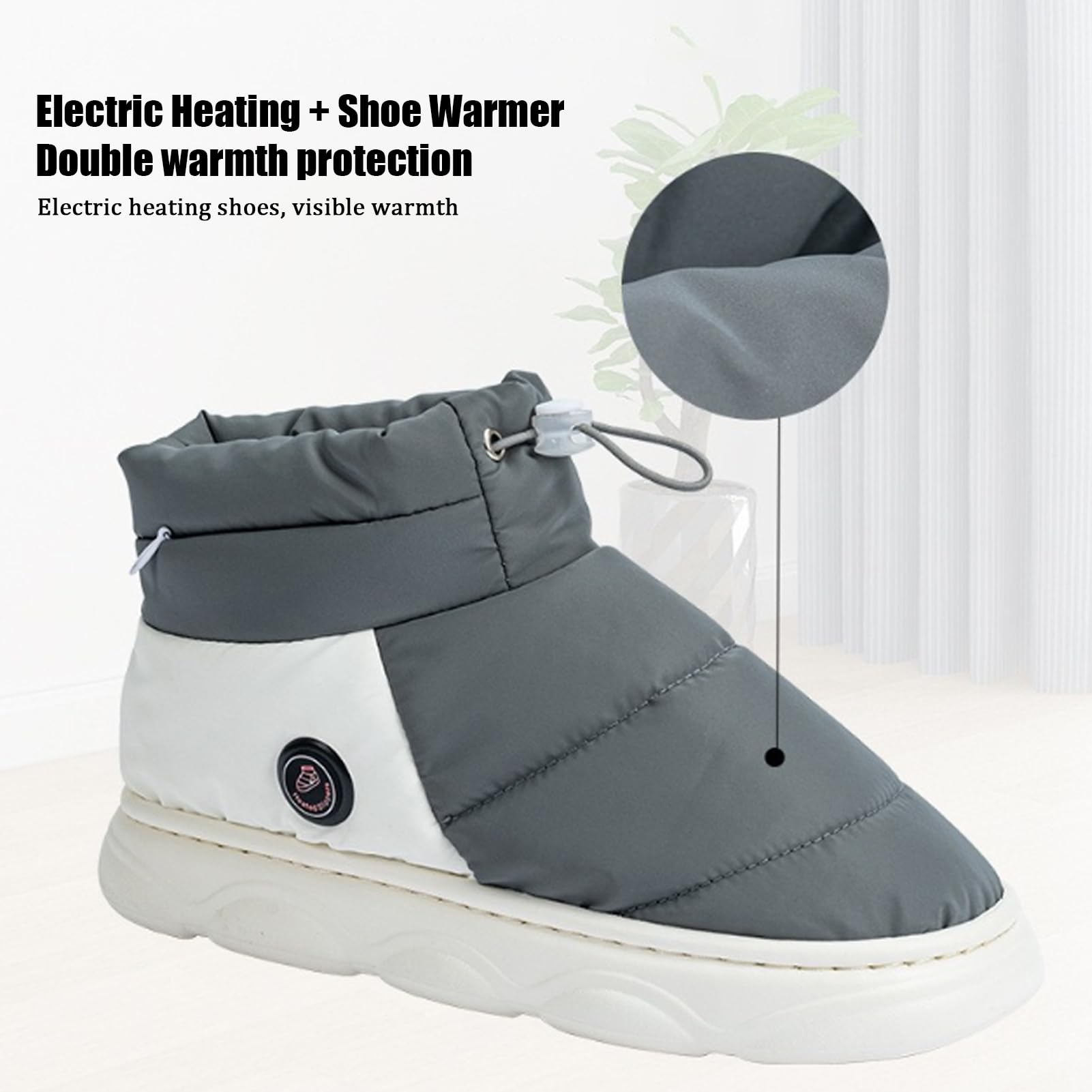 Botas térmicas recargables para hombres y mujeres, botas cálidas de invierno, para parejas, calentadores de pies, zapatos USB, batería de 4000 mAh con 3 niveles de calefacción, zapatos de calefacción
