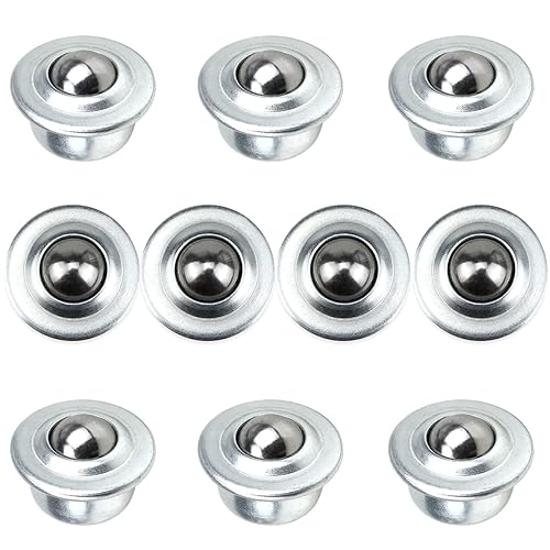 FERCAISH - 10 rodamientos de transferencia de bolas de acero inoxidable, ruedas de bola de rotación universal FERCAISH unidades de transferencia de