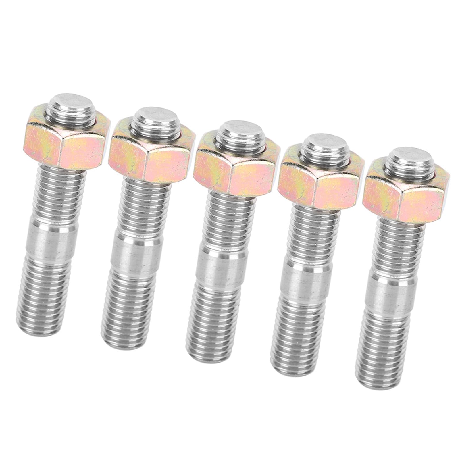 Kit Prigionieri, M10x1.25 50mm Turbo Stud Kit, 5 Pezzi Dadi e Kit Bulloni Testa, Kit di Riparazione di Ricambio per Automobili in Acciaio Inossidabile Adatto per DSM 1G, EVO1~10