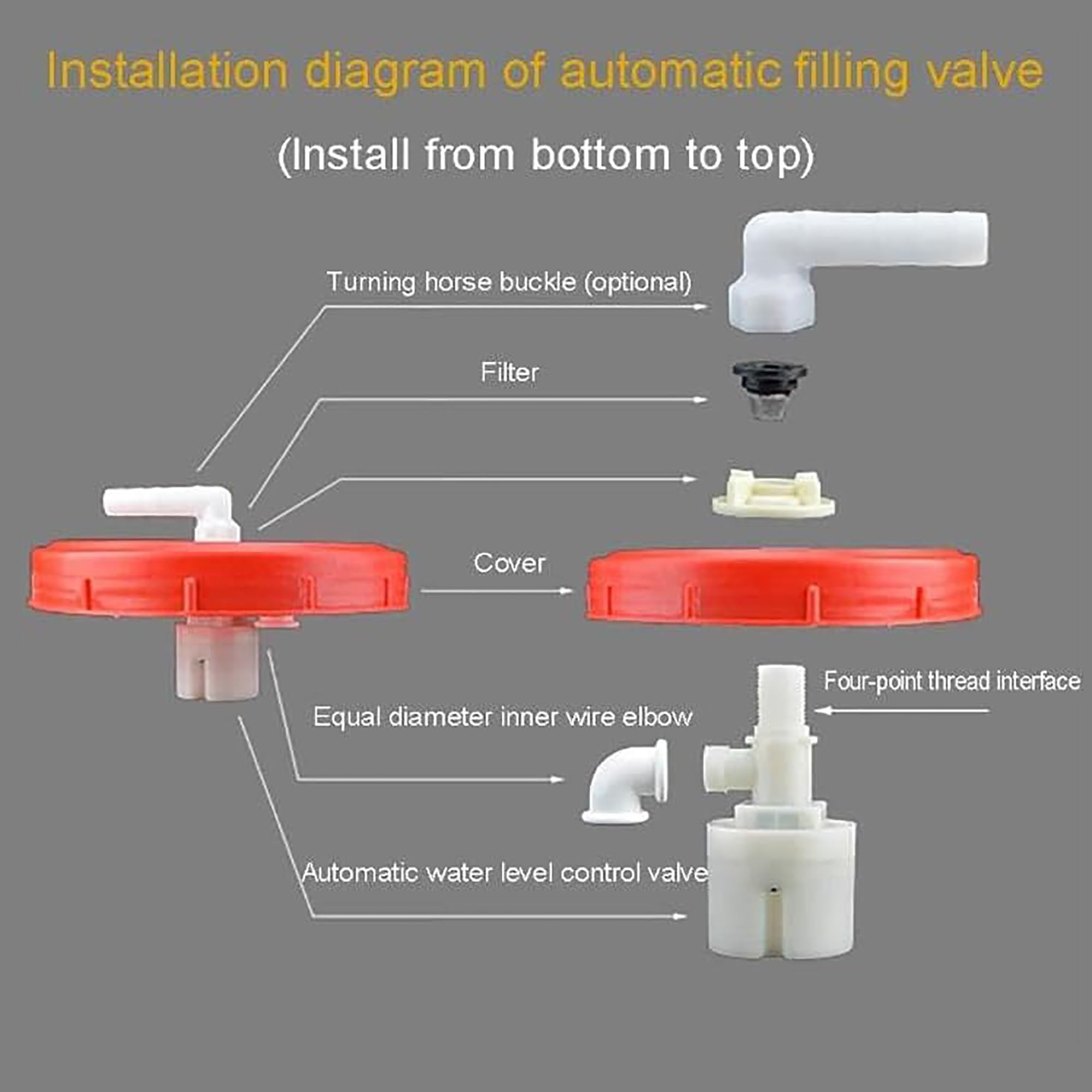 Depósito de Agua bidon Agua con Grifo Tanque de Agua Horizontal ultragrueso de Gran Capacidad, Tanque de Agua de plástico con Grifo, Conveniente Tanque de Exterior Agua para el hogar