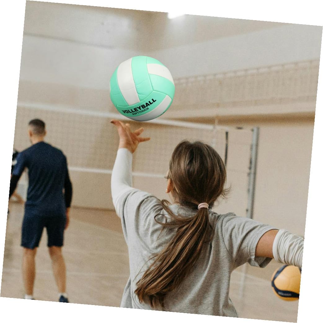 Adult Volleyball 2Pcs Size 5 Soft Training Volleyballs for Indoor Sports Practice and Competition Machine-Sewn Explosion-Proof Balls and Entrance Examination Training