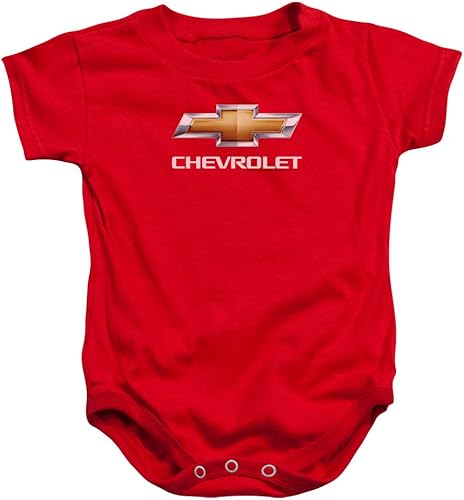 Chevy Chevy Bowtie Apilado Unisex Bebé Snapsuit Rojo Sm (6 Meses), Rojo -