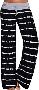 Elsofer Women's Striped Pajama Lounge Pants Floral Print