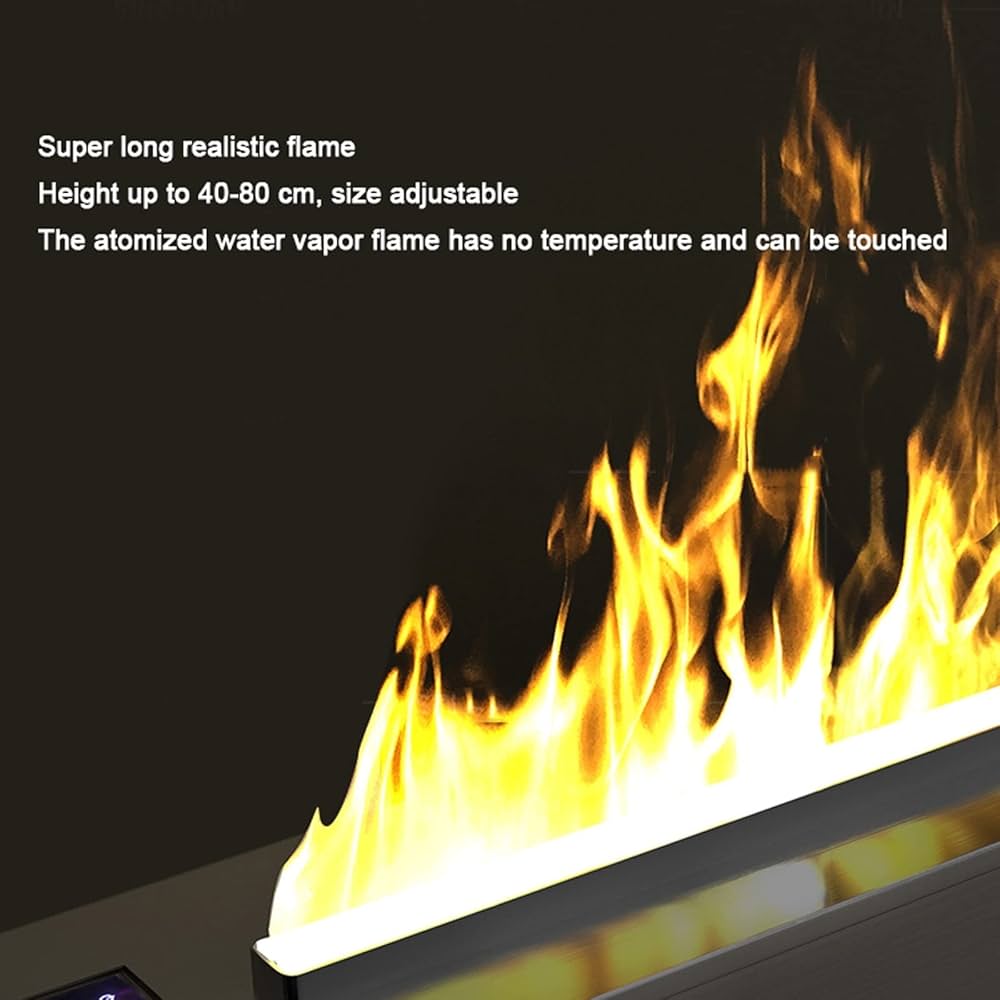 Amazon.co.jp: 電子暖炉水蒸気暖炉凹型および壁掛け式、自動LCD