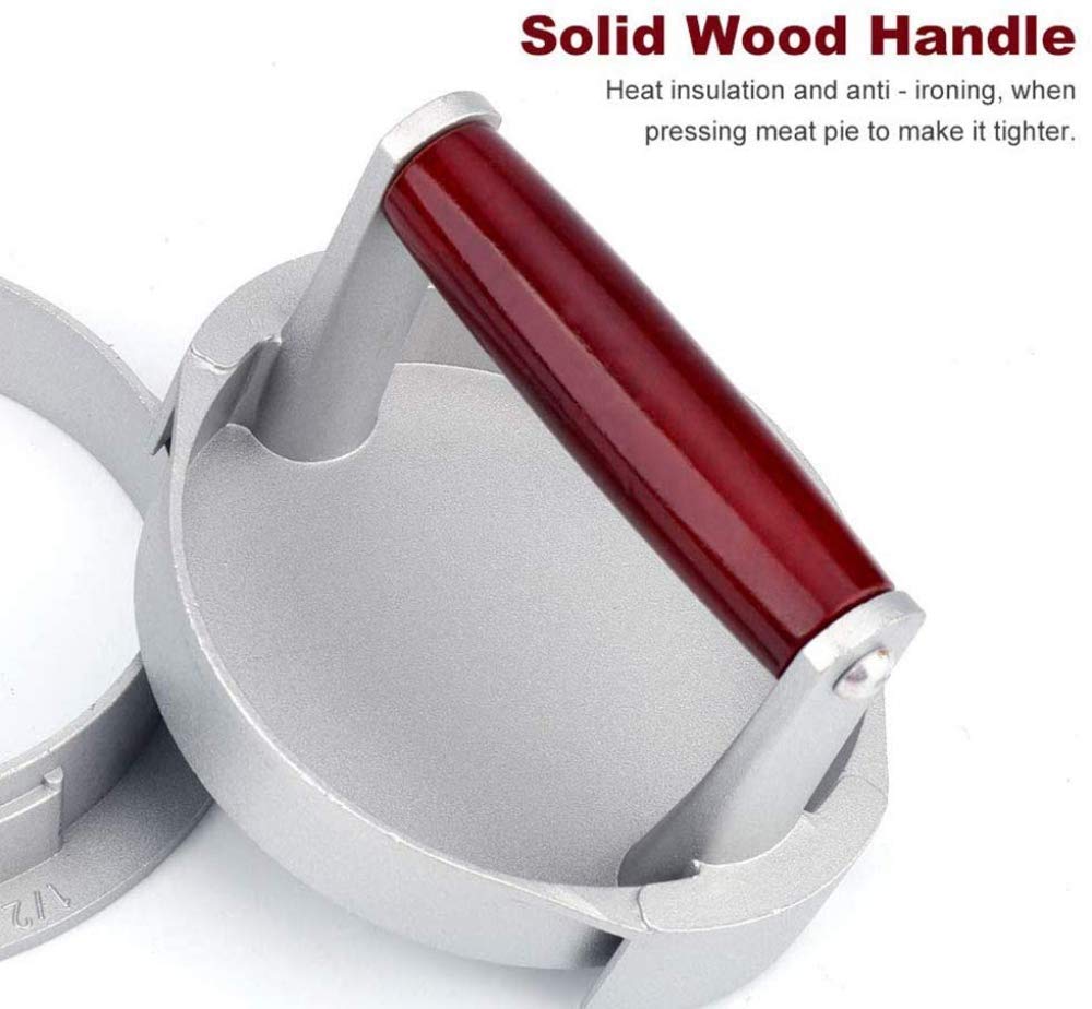 zaizai Burger Patty Maker, 5,5 Zoll Burger Press 3 Dicke Einstellbare Antihaft-Hamburger Patty Maker Form, Ideal Zum Pressen Von Pastetchen Und Als Mini-Bratpfanne, Blackwoodhandle