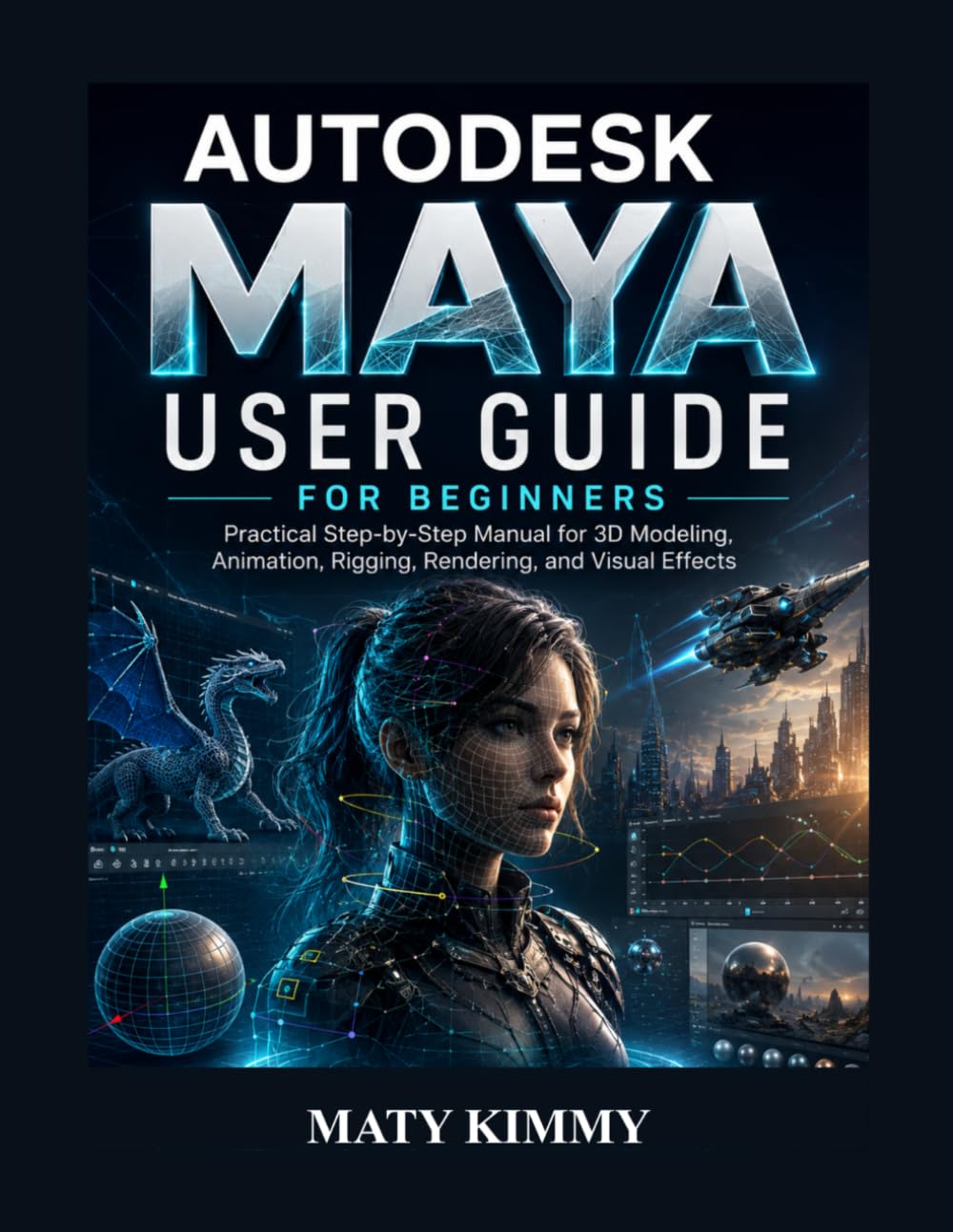Autodesk Maya User Guide for Beginners: Practical Step-by-Step Manual for 3D Modeling, Animation, Rigging, Rendering, and Visual Effects
