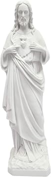Vittoria Collection 25 Inch Sacred Heart of Jesus Christ Italian Statue Sculpture Made in Italy Indoor Outdoor Garden