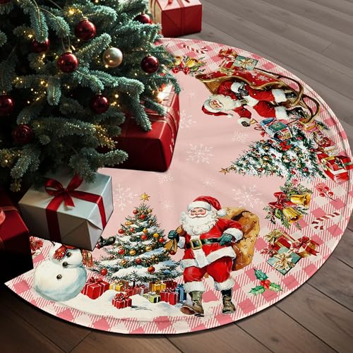 Double-Sided-Snowman-Reindeer-Santa-Snowman-Snowflake-Christmas-Tree-Skirt-Snowman-Tree-Skirt-for-Winter-Holiday-Party-Christmas-Tree-Skirt-Decoration-36-Inch-Pink-Tree-Skirt Double Sided Snowman Reindeer Santa Snowman Snowflake Christmas Tree Skirt Snowman Tree Skirt for Winter Holiday Party Christmas Tree Skirt Decoration 36 Inch Pink Tree Skirt