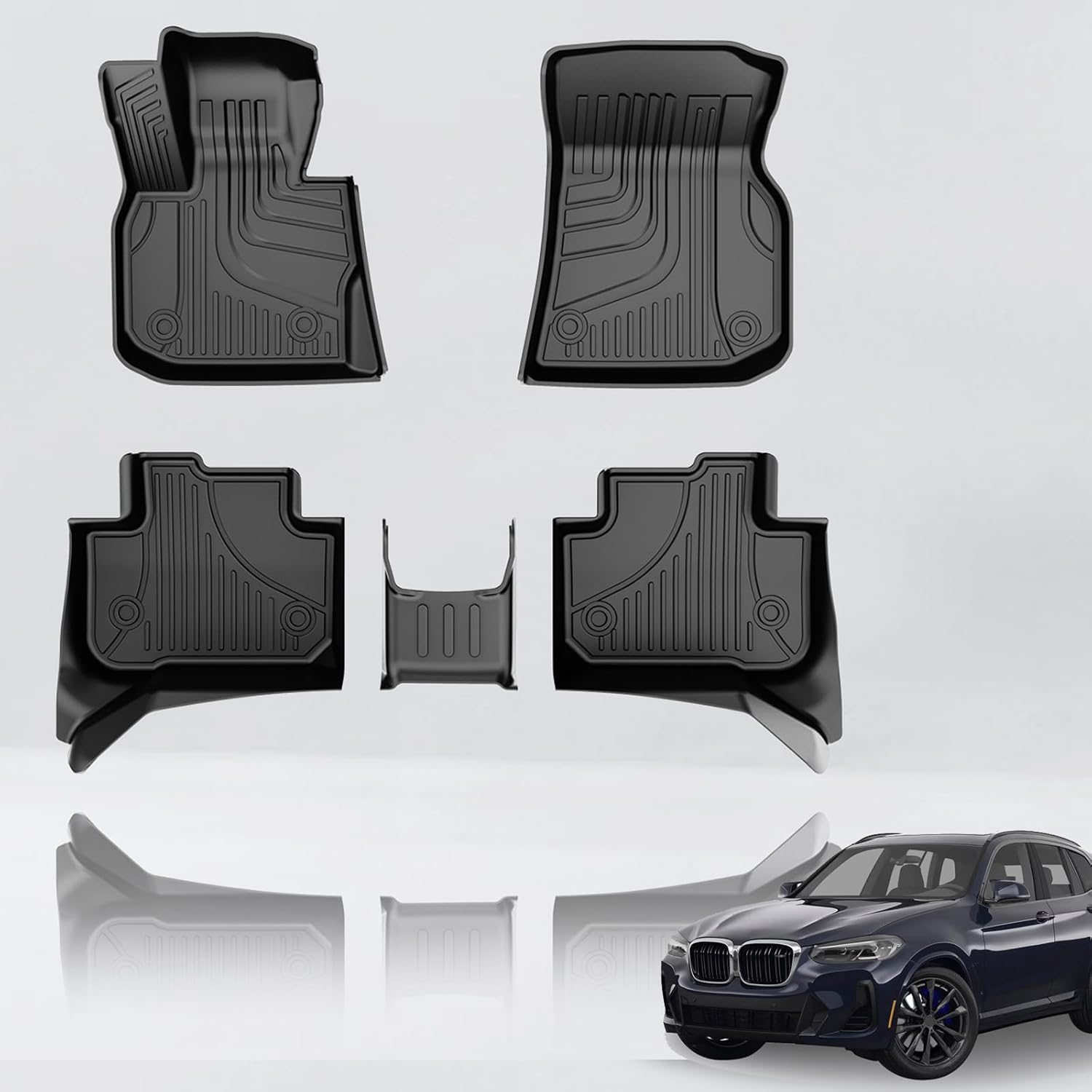 Floor Mats Compatible with BMW X3 (G01) 2018 2019 2020 2021 2022 2023 2024 / X4 (G02