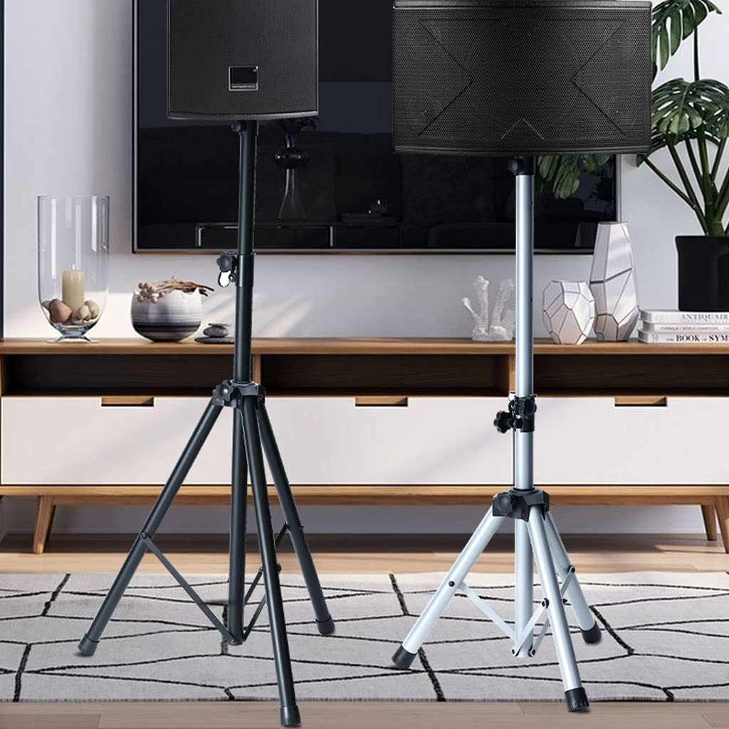 NEBE Supporto per Altoparlanti Supporto Audio Audio Stand Media Equipment Stand Tripod State Tripod State Audio Stand Stendista Affermazione Altezza Regolabile Supporti per Altoparlanti(A)