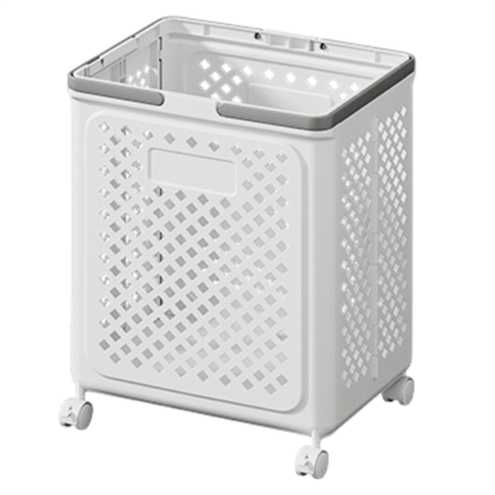 Cesto portabiancheria con ruote, pieghevole, grande cesto portabiancheria su ruote, cestino portatile per vestiti sporchi per casa, armadio, dormitorio, bagno, lavanderia