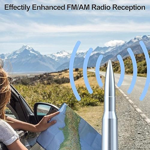 Miniatura 4 de 50 Cal Antena de bala para camiones Compatible con Ford F150 F250 F350 Raptor BroncoDodge RAM 1500 2500 3500Chevrolet Silverado y GMC Sierra-Antena