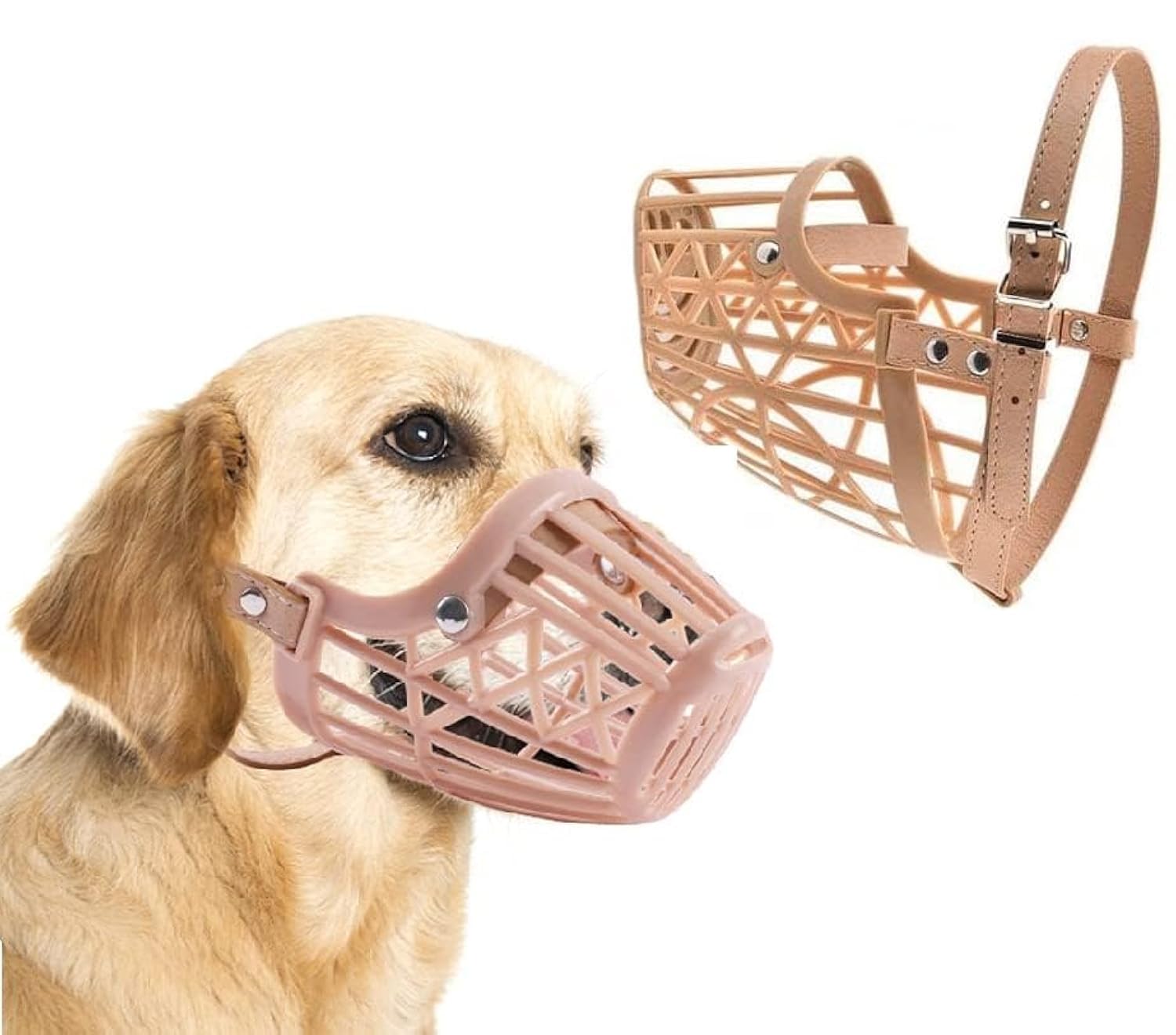 PETS EMPIRE Imported Plastic Dog Muzzle, Anti Bite Adjustable Pet Basket Masks, Dogs Training Mouth Cover Mesh Cage, Breathable Comfortable (3 NO (Small)) (B09RWT6QZP) Amazon Price History, Amazon Price Tracker