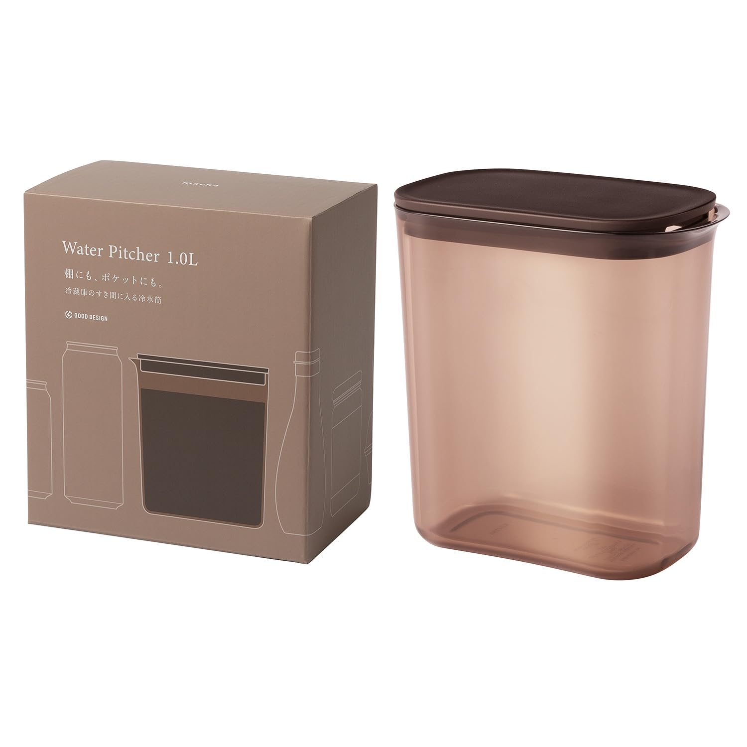 マーナ (marna) ウォーターピッチャー 1L (WEBカラー) 冷蔵庫のす…