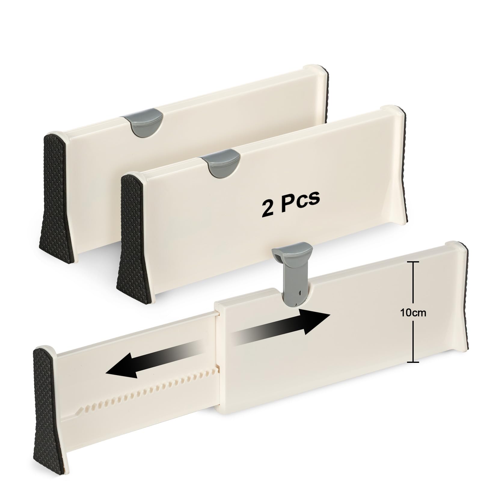 evergoods 2 Pcs Drawer Dividers Plastic 11-17" Adjustable Drawer Organiser