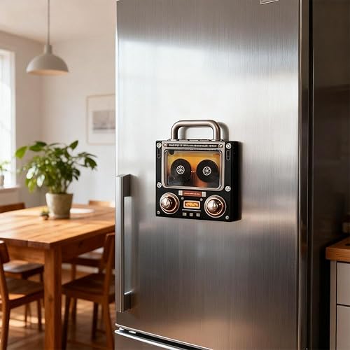 Miniatura 3 de Imán de vinilo para nevera, imanes para nevera, cinta de casete retro, imanes para refrigerador, bricolaje para tu propia pared de canción,