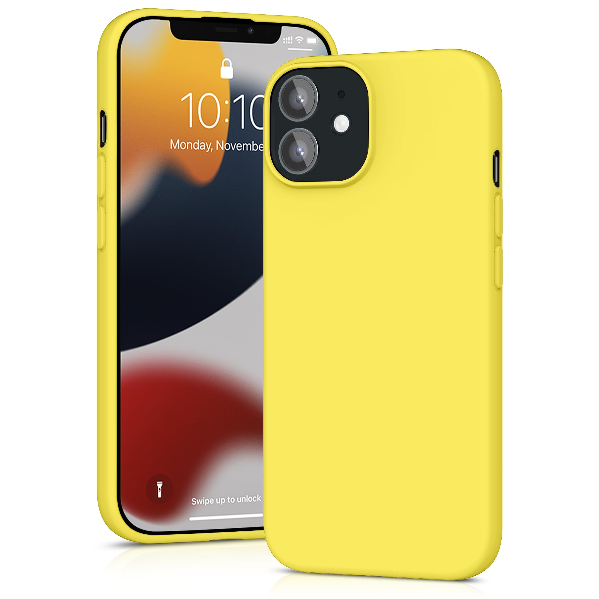 YATWIN Silicone Case for iPhone 12/12 Pro, Soft-Touch, Shockproof, DustProof