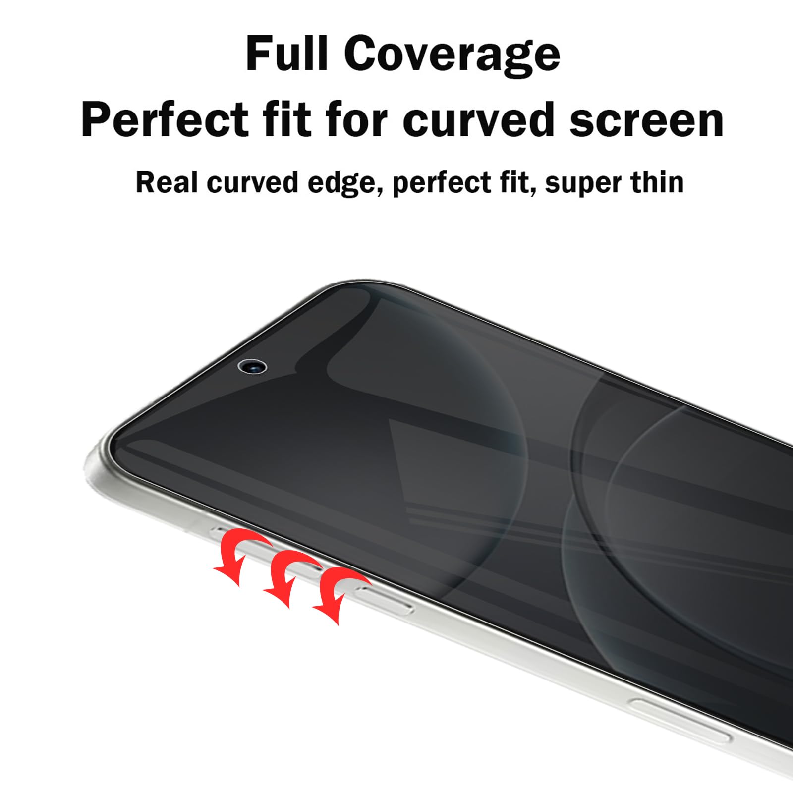 KUSINHOKA 2 Pezzi Privacy Pellicola Protettiva per Oppo Find X9 PRO 5G, [Anti Spy] Hydrogel Flessibile Protezione Schermo [Non Vetro], Anti-Graffio Sensibile Film Protettiva per Find X9 PRO