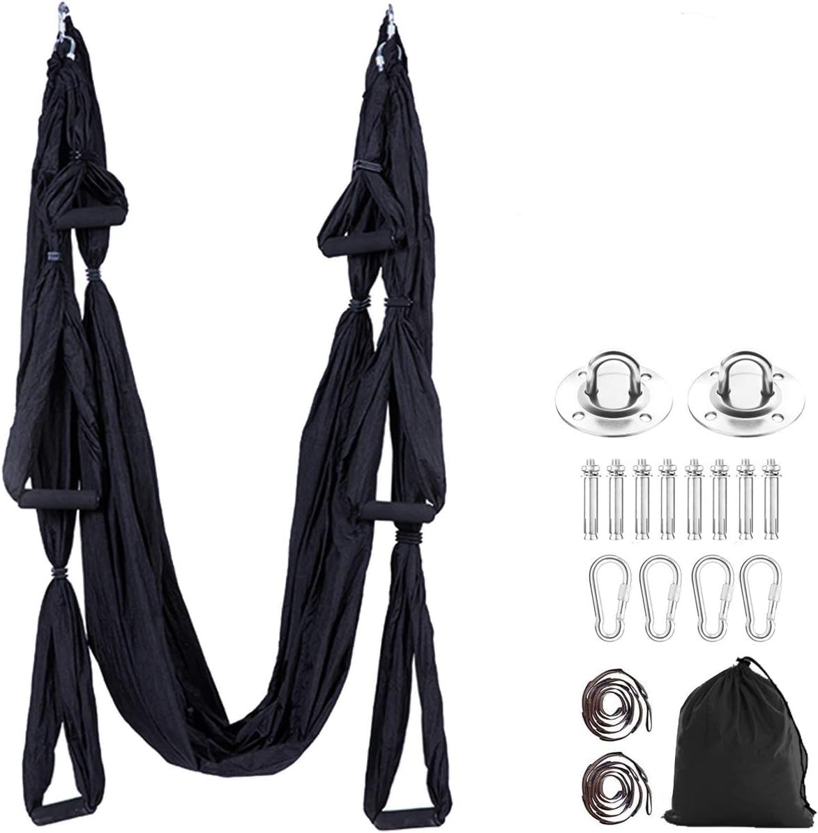 MINGPINHUIUS Set de yoga aéreo, Swing Yoga, hamaca trapezoidal, juego de yoga con correas de extensión y banda de goma