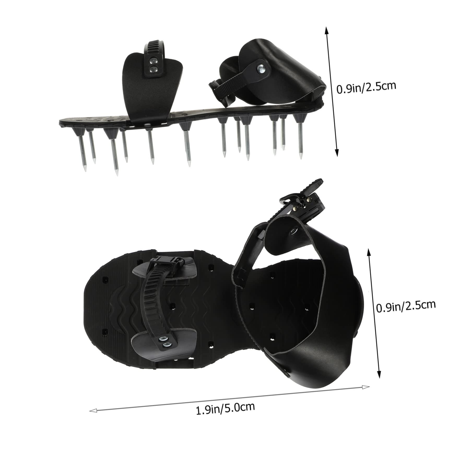 Hemoton 1Pair Garden Aerator Shoes for Lawn Care Aerating Spiked Shoes Easy Assembly Gardening Tool for Aerating Grass and Improving Soil Health